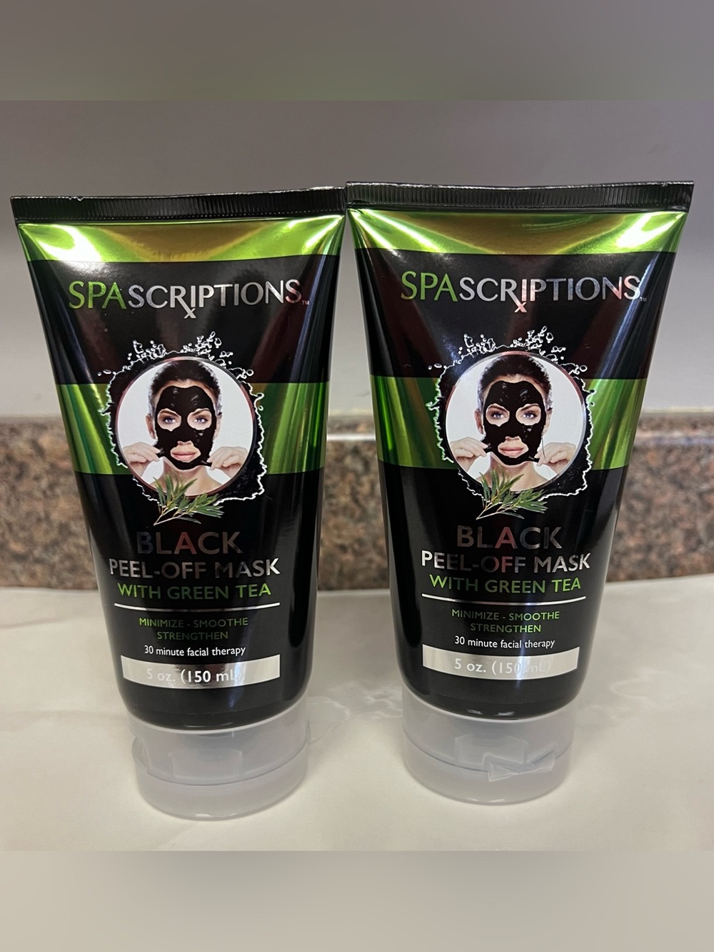 SpaScriptions Black Peel-Off Mask with Green Tea - Black